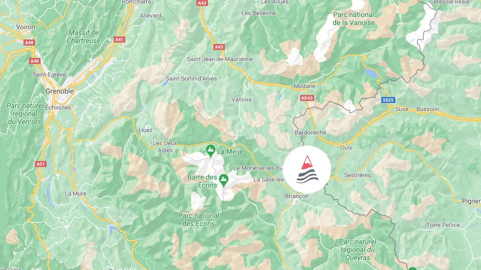 Localisation de notre village de vacances à Montgenevre