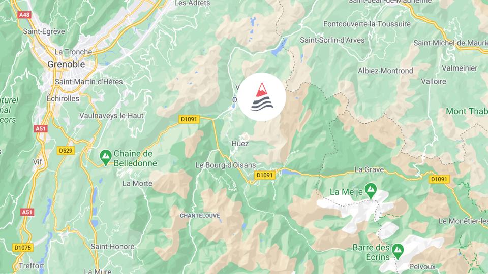 localisation village club Oz en Oisans