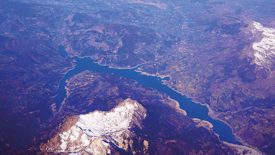 Lac Serre Ponçon vue aérienne